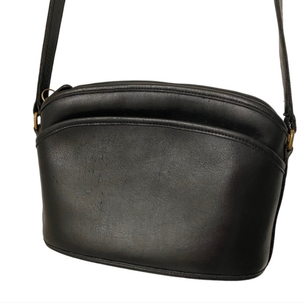 COACH Anderson Vintage Black Leather Crossbody Bag